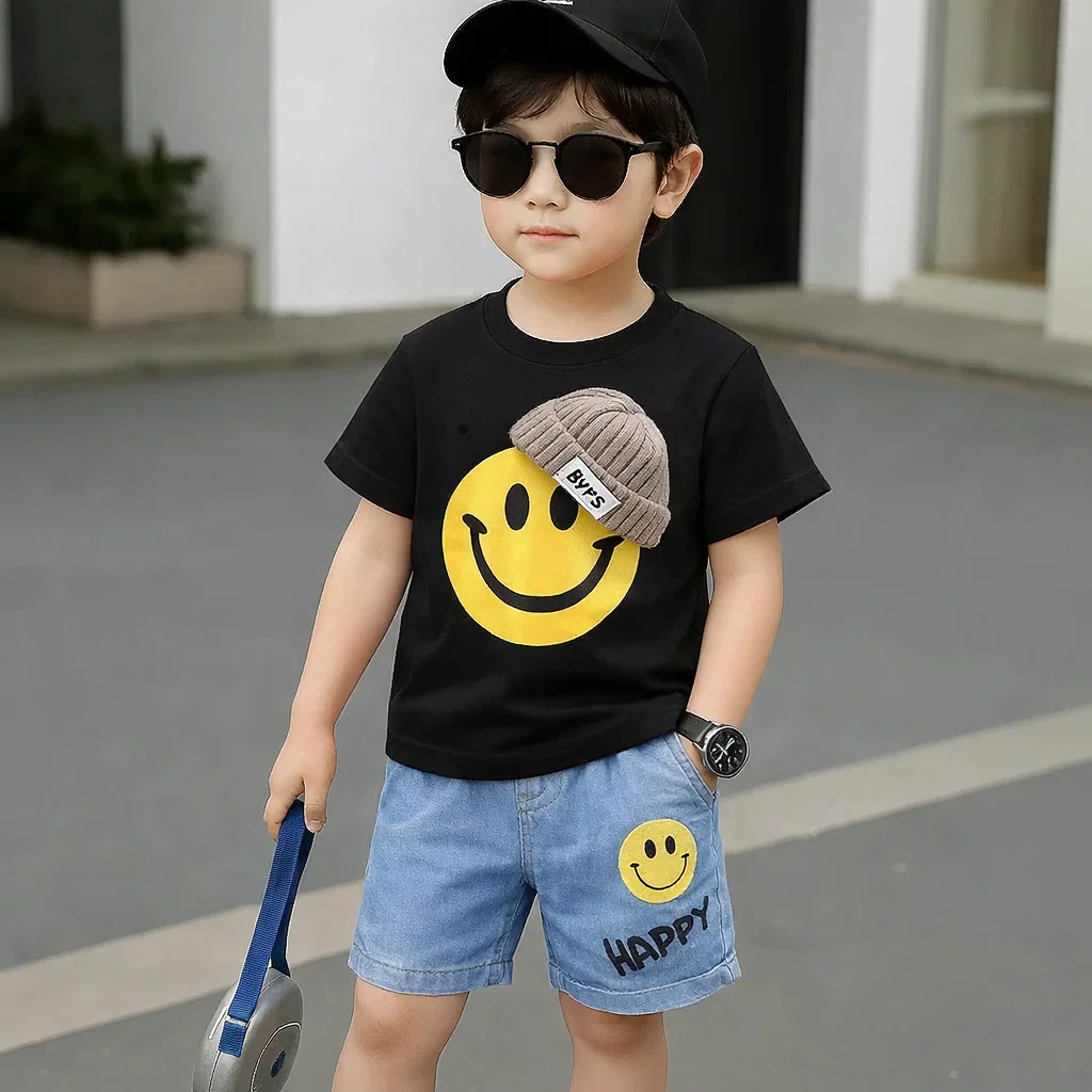 বাচ্চাদের জন্য প্রিমিয়াম কোয়ালিটি জিন্স প্যান্ট এবং টিশার্ট এর সেট। টি শার্ট এবং প্যান্ট ছাড়া সাথে অন্য কোন এক্সেসরিজ দেওয়া হবে না