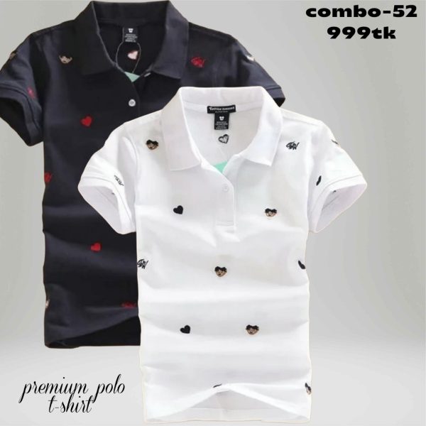 2 pice premium quality polo t-shirt combo